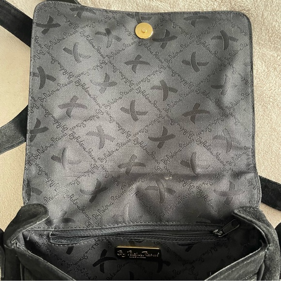 PALOMA PICASSO // suede crossbody black boho crossbody bag - Picture 7 of 8